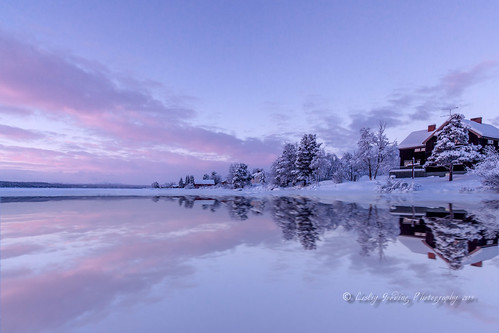 trees houses sunset lake snow ice water forest reflections twilight village sundown lakeside arctic subzero