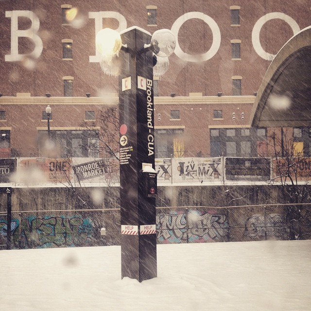 Snow-covered platform at Brookland #wmata #igdc