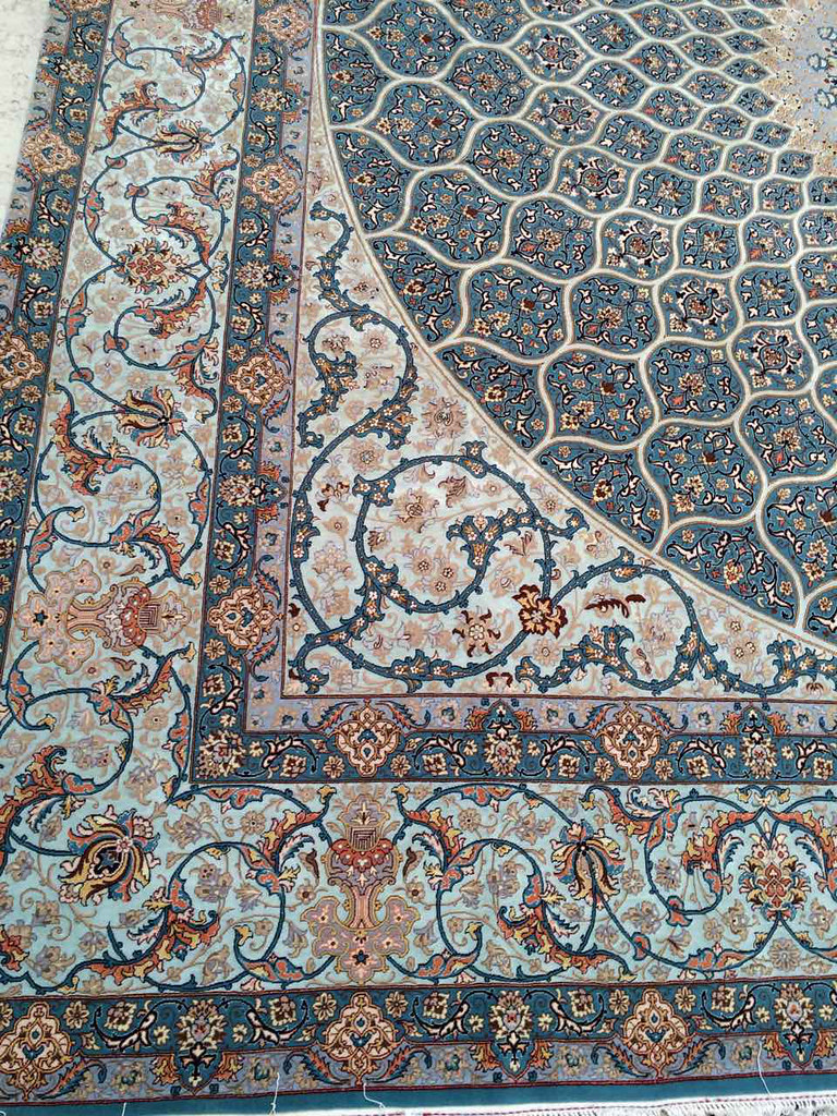 Isfahan 365x365 cm Tak Kheft Modarres Persian Area Rug Square (1)