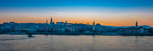 city sunset river europe hungary budapest danube