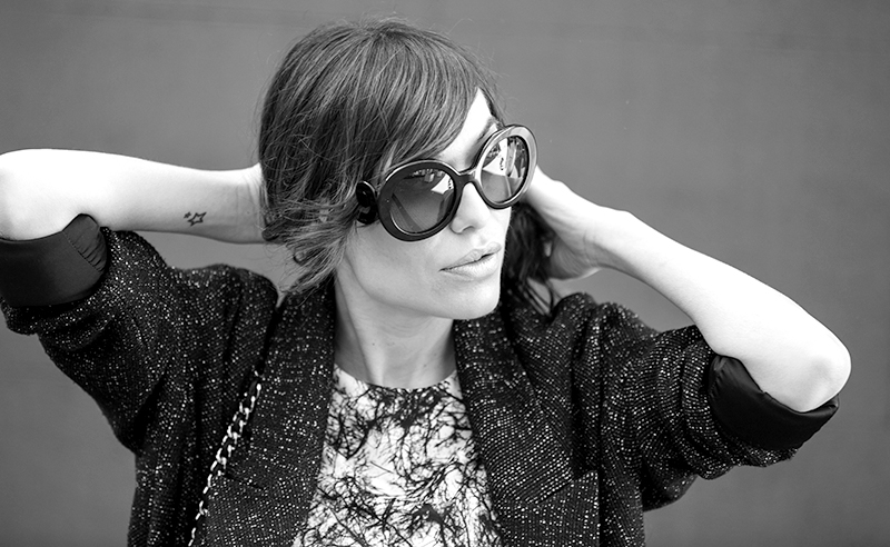 street style barbara crespo hake neoprene dress black and white fashion blogger outfit blog de moda