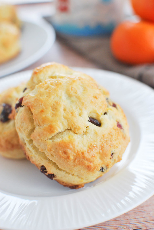 Cranberry Orange Scones - even better than your favorite coffee shop! Buttery scones full of orange zest and dried cranberries. 