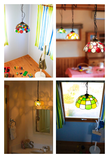 ステンドグラス　ランプ　にじいろ　Nijiiro Lamp 愛知県瀬戸市　教室　工房　商品撮影