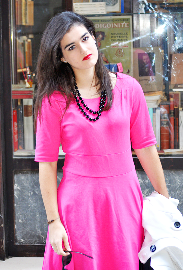 zara booties, something fashion modcloth valencia spain fashionblogger style, pink dress beloved white jacket blazer