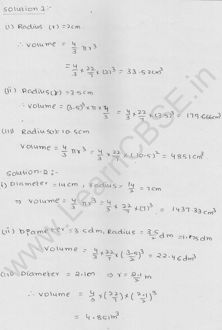 RD Sharma Class 9 solutions Chapter 21 Surface Area and volume of A Sphere Ex 21.1 10