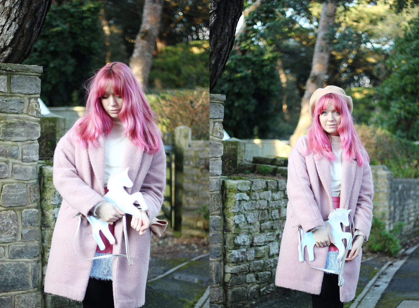 4-pink-hair-unicorn, pastel hair, blogger-outfit