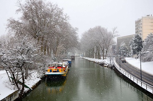 france landscape canal nikon hiver reflet neige toulouse paysage péniche ville canaldumidi hautegaronne midipyrénées d7000