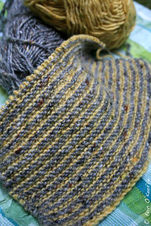The Carriage Return Hand Knit Striped Cowl