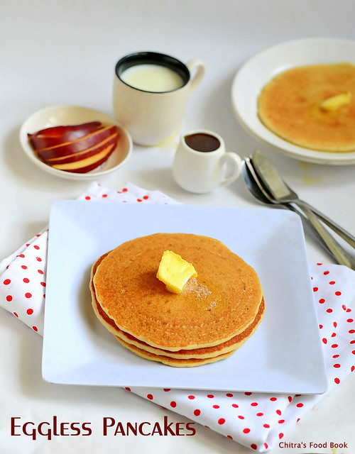 Eggless pancakes recipe
