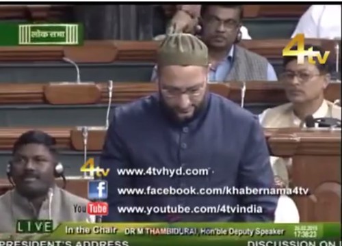 Asaduddin Owaisi in a Parliament