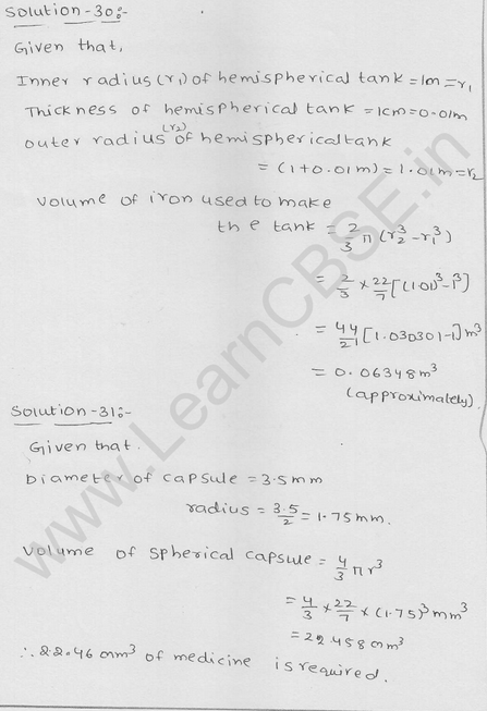 RD Sharma Class 9 solutions Chapter 21 Surface Area and volume of A Sphere Ex 21.1 28