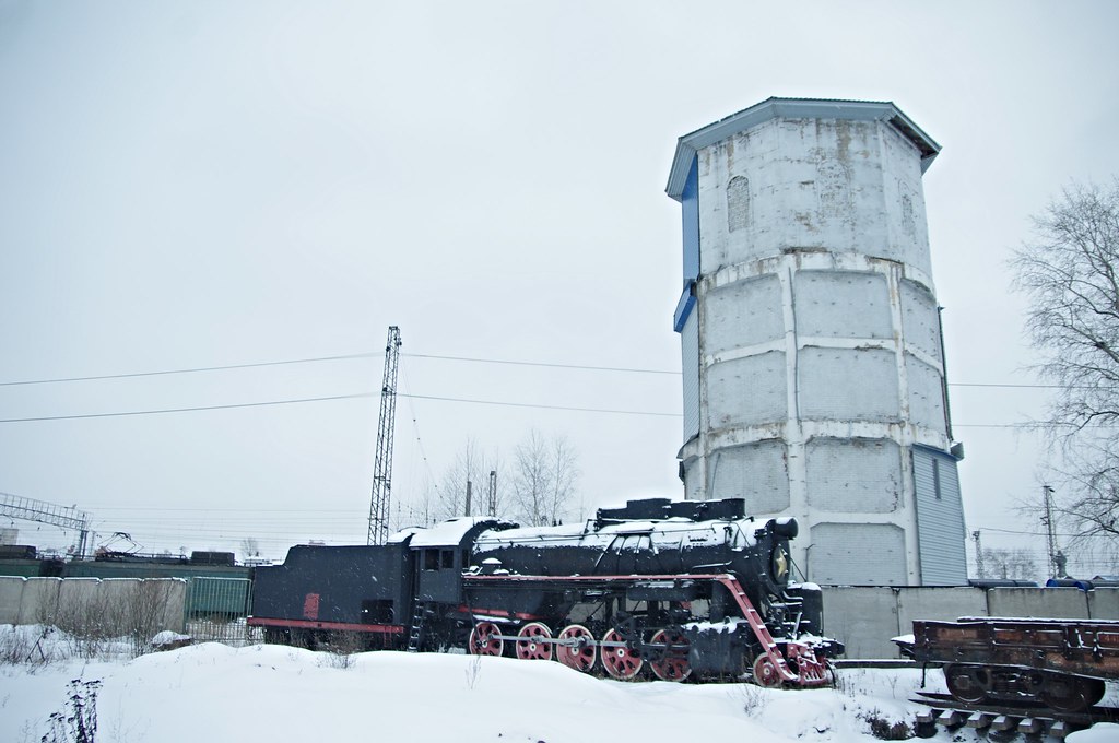 RZD L-3127 abandoned steam locomotive Aleksandrov