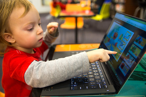 Toddler with Dell XPS 13