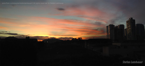 city cidade sky sun brasil sunrise br sãopaulo santos nascerdosol 2015 pontadapraia stefanlambauer