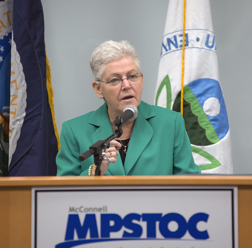 U.S. Environmental Protection Agency (EPA) Administrator Gina McCarthy speaking at a press conference. USDA photo by David Kosling.