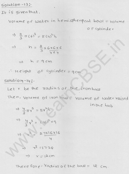 RD Sharma Class 9 solutions Chapter 21 Surface Area and volume of A Sphere Ex 21.1 18