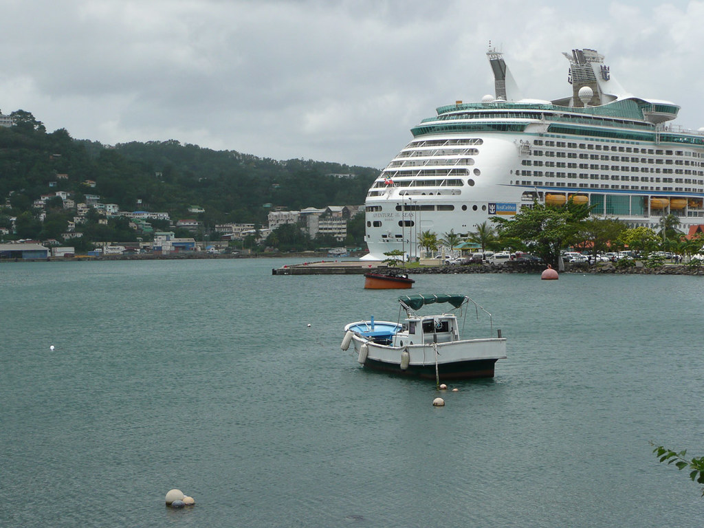 Views around cruise ship dock area in St. Lucia