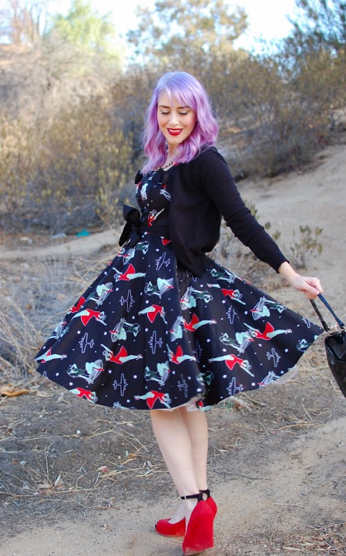Pin Hell Bunny Dolores WWII Zombie swing dress 011