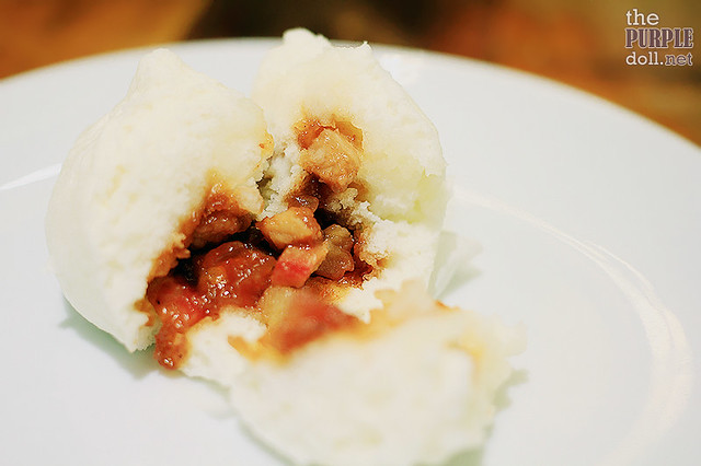 Steamed Bun with Barbecue Pork Up-close