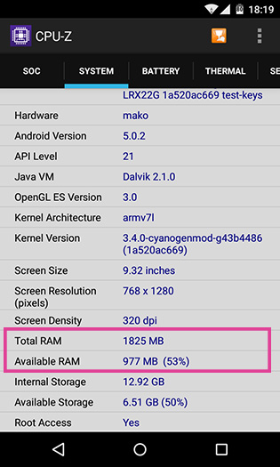 Ram Android