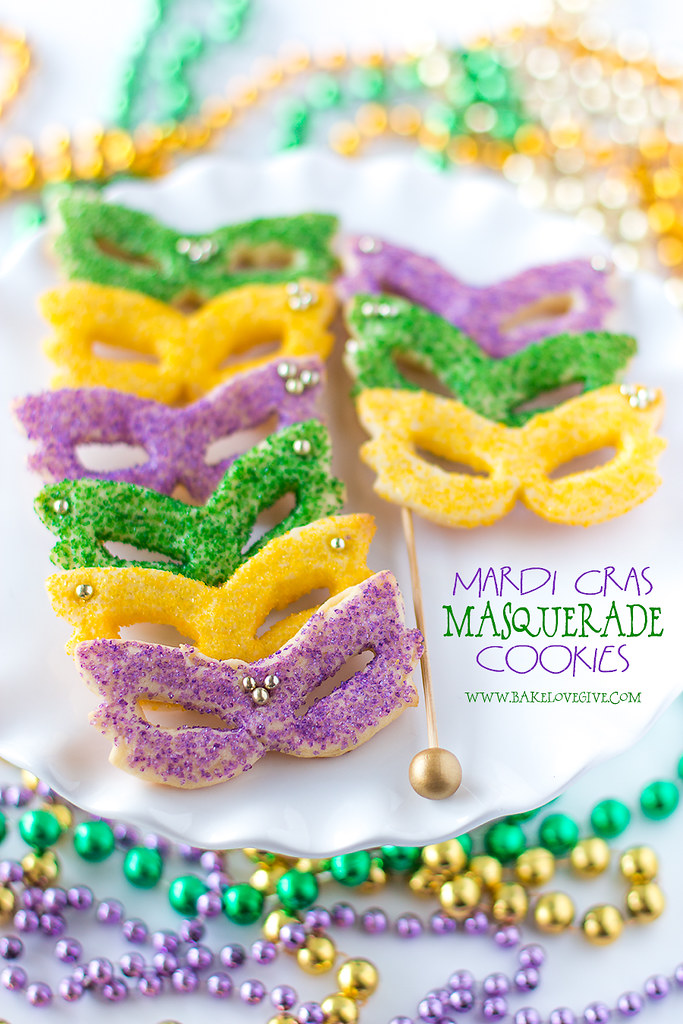 mardi gras masquerade sugar cookies - Bake Love Give
