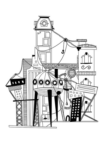 Crooked City Illustration