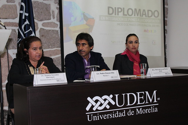 Udemorelia Rueda de Prensa Diplomado Integración de PYMES a la exportación