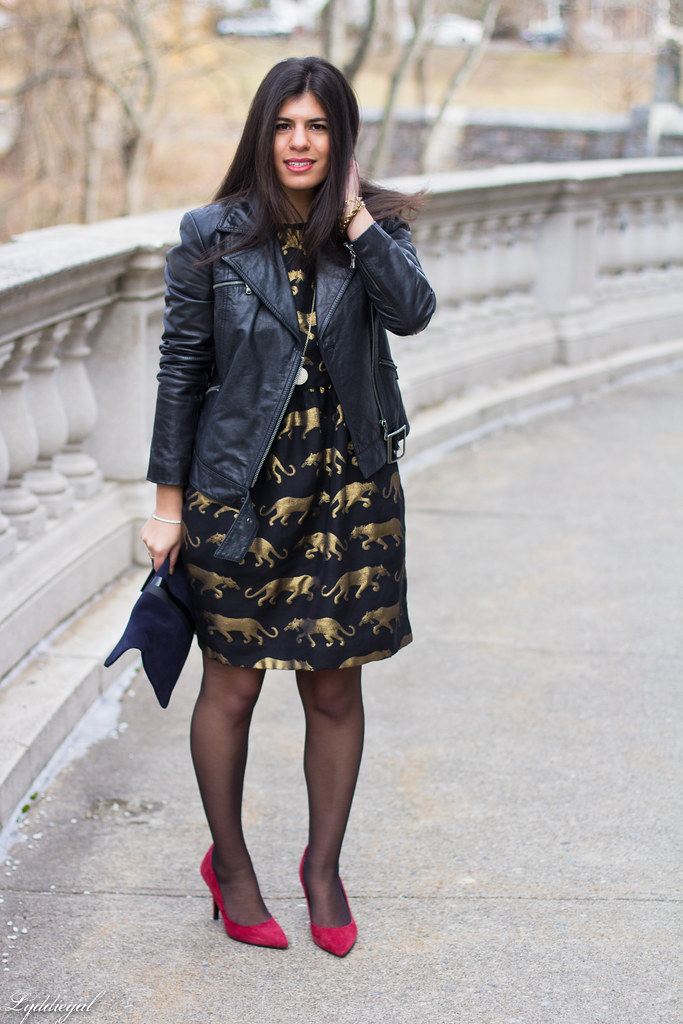 panther dress, leather jacket, red pumps-2.jpg