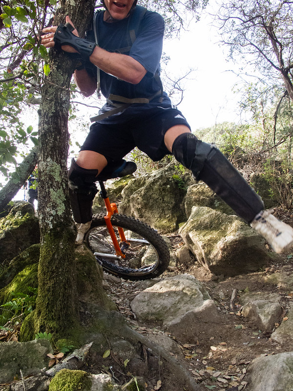 Chris bailing on Lower Tilly Trail