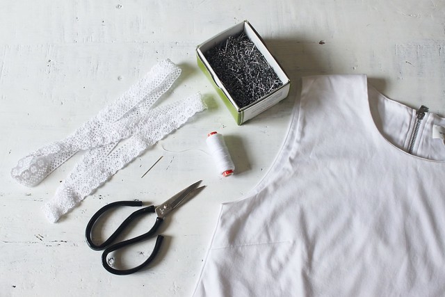 DIY Lace Trimmed Top