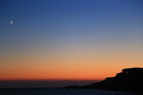 sunset sea sky sun moon france beach night mond sonnenuntergang provence var toulon sanarysurmer