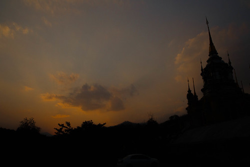 sunset thailand chiangmai doiinthanon changwatchiangmai tambonbanluang
