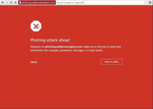 phishing-attack-message google chrome