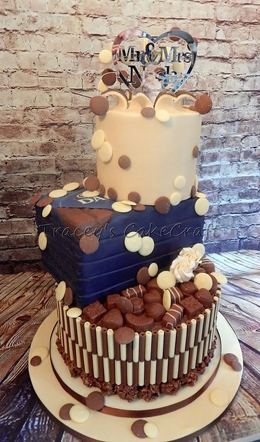 Cadburys Themed Wedding Cake by Tracey Shaw of Tracey's CakeCraft
