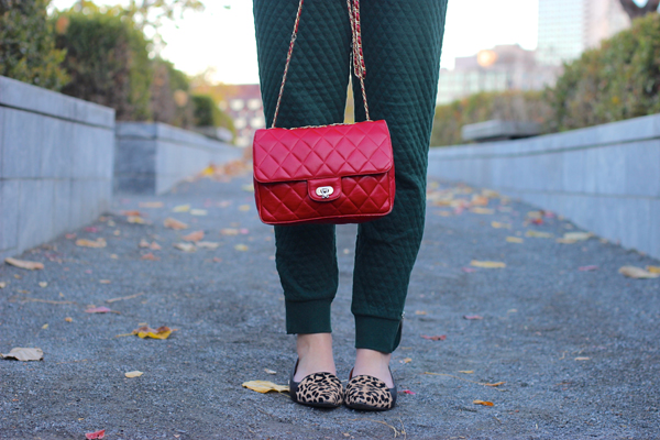 quilted red bag