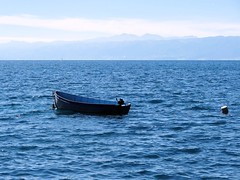 Boat in lake Ohrid