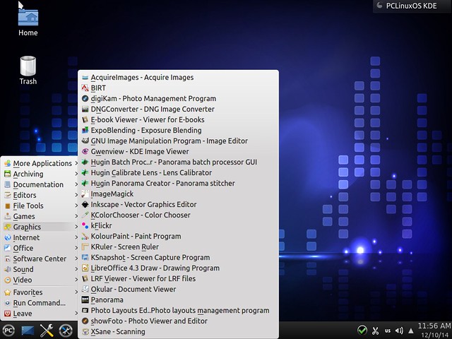 Скриншот рабочего стола PCLinuxOS