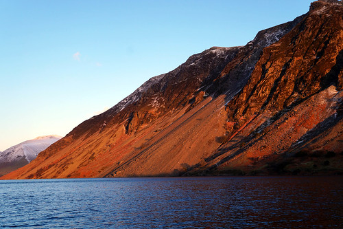 park sunset lake lakedistrict national cumbria wastwater wasdale screes