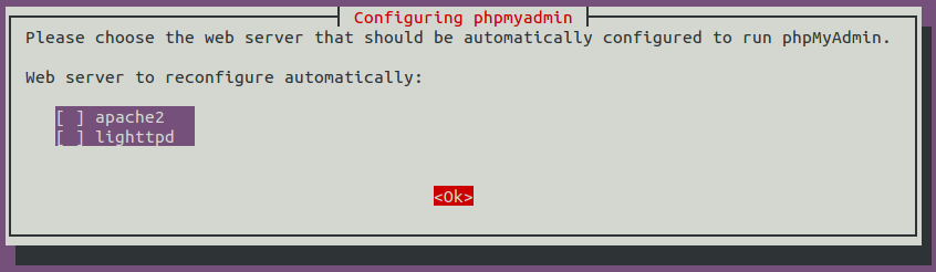 configuring phpmyadmin