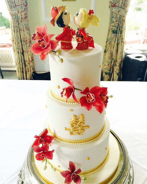 Chinese Themed Wedding Cake by Claire Festa‎