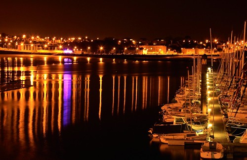 sea mer night port brittany harbour bretagne brest nuit reflets finistère moulinblanc borddemer canon550d