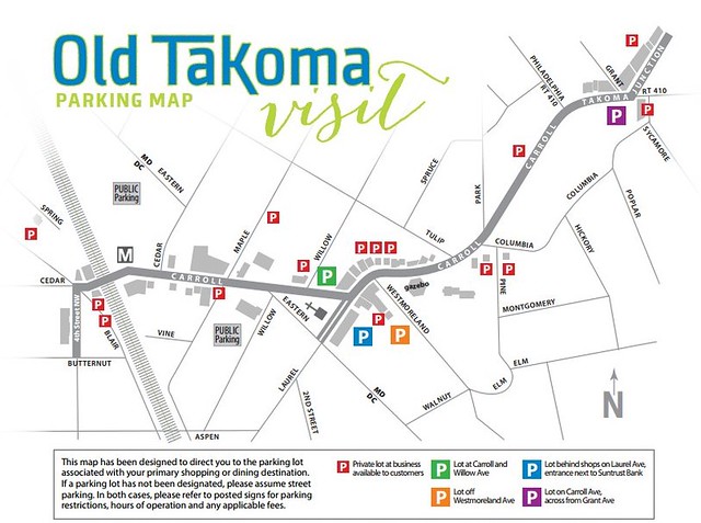 Old Takoma parking map