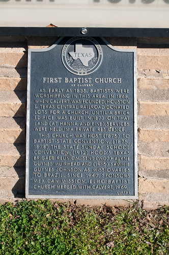 church texas first marker baptist historical calvert robertsoncounty