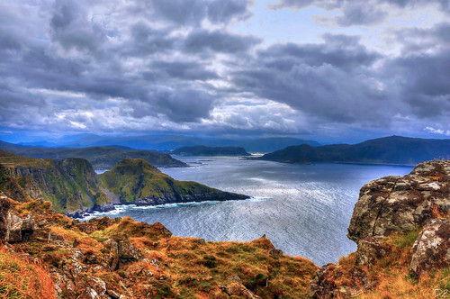 ocean light panorama cloud cold green me nature colors norway clouds landscape nikon nuvole colours cyan follow national puffin fjord colori geographic norvegia d2 oceano fiordo aalesund runde d90