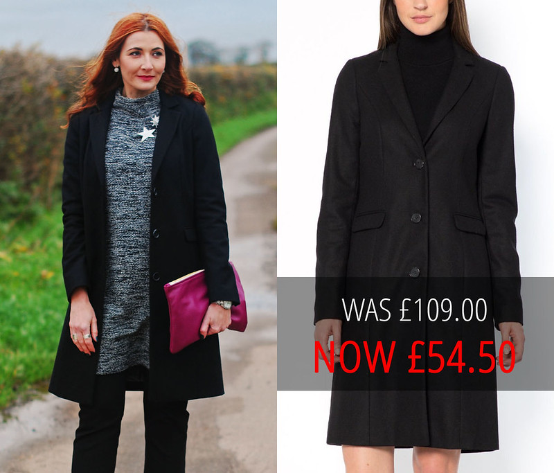 Sale: Masculine, Tailored Style Black Wool Overcoat (La Redoute)