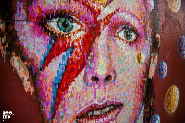 Jimmy C aka Jimmy Cochran's David Bowie mural in Brixton London