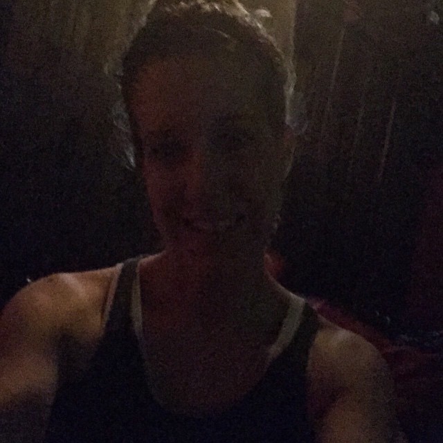 Darkest picture ever... But, the lights were dimmed! Just finished my first ever spinning class with St. Louis Spinning!! I'm a runner, so is was fun to work out my legs in a different way! Such a challenging workout to kickoff Monday!!! 🚲🚲:bike
