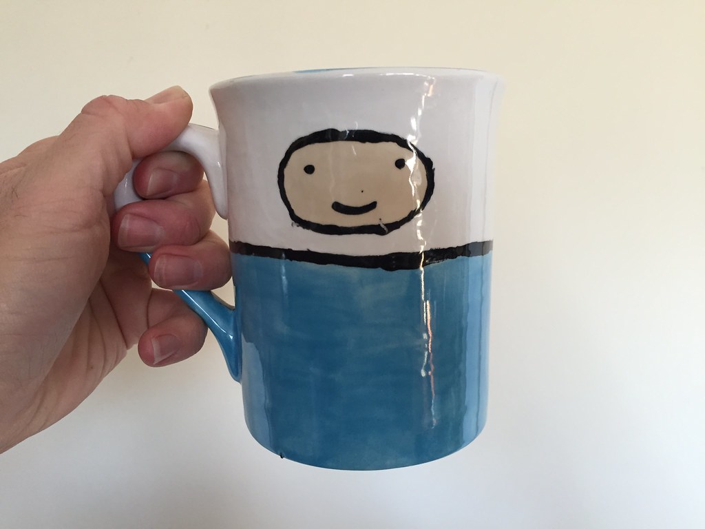 Adventure Time mug painted at Color Me Mine! Idea by reddit user /u/Just-Another-Teenage in a post by /u/Corrupt_Core
