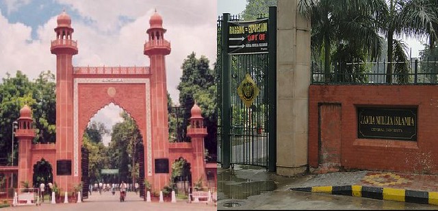 Aligarh Muslim University (AMU) and Jamia Millia Islamia (JMI)