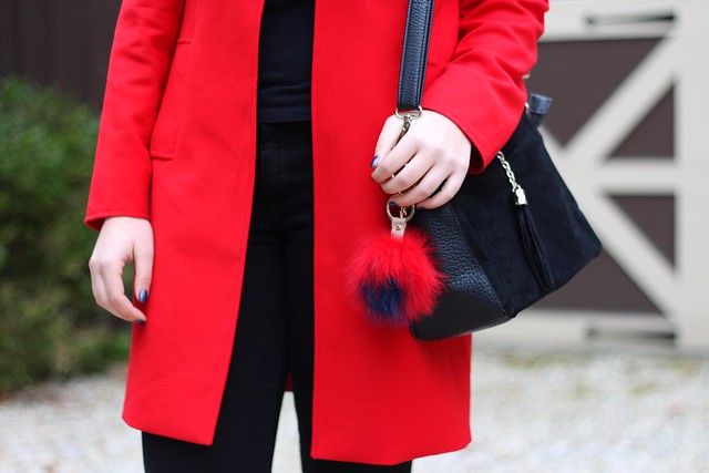 Red Coat & Gold Glitter Shoes | Winter Outfit | #LivingAfterMidnite